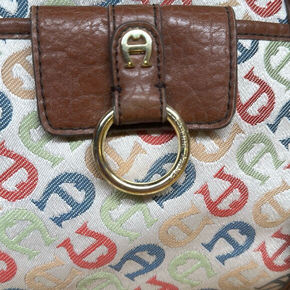 Etienne Aigner Handbag Women's Signature Brown Logo Shoulder Purse - Picture 3 of 15